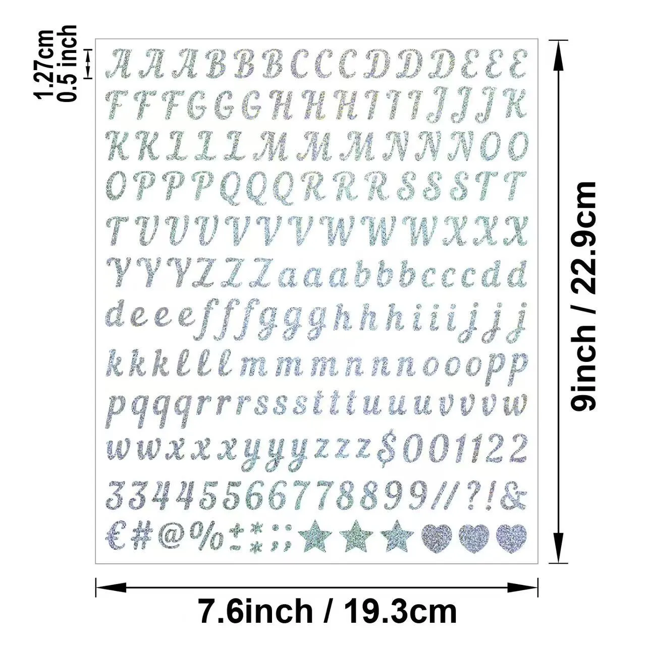 Nhãn dán trang trí bằng đá sa thạch chữ cái và số